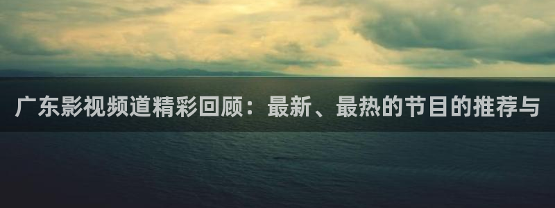金牌影视网：广东影视频道精彩回顾：最新、最热的节目的推荐与