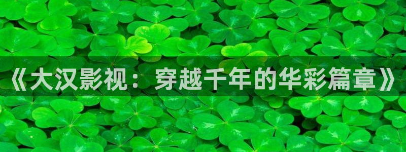金牌电影在线观看免费完整版高清：《大汉影视：穿越千年的华彩篇章》